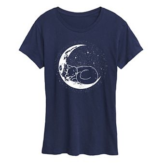 Women's Cat Nap Moon Graphic Tee