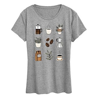 Women's Coffee Grid Graphic Tee