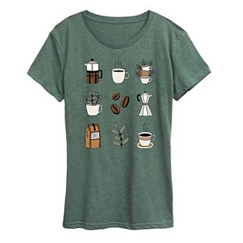 Women's Coffee Grid Graphic Tee