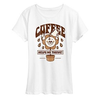 Women's Coffee Helps Me Thrive Graphic Tee
