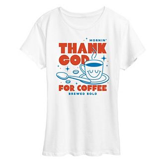 Women's Thank God for Coffee Graphic Tee