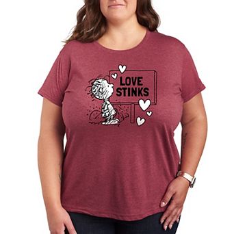 Plus Peanuts Pigpen Love Stinks Graphic Tee