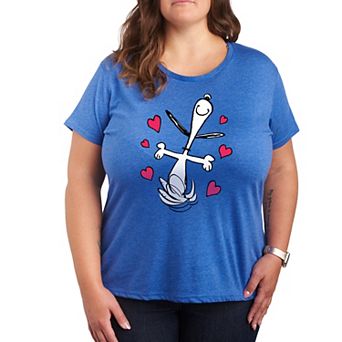 Plus Peanuts Snoopy Dancing Hearts Graphic Tee