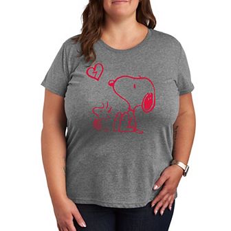 Plus Peanuts Snoopy & Woodstock Broken Heart Graphic Tee