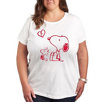 Plus Peanuts Snoopy & Woodstock Broken Heart Graphic Tee