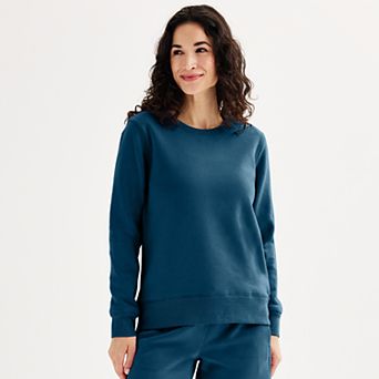 Petite Tek Gear® Ultrasoft Fleece Crewneck Pullover