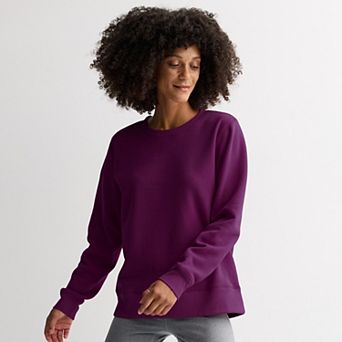 Petite Tek Gear® Ultrasoft Fleece Crewneck Pullover