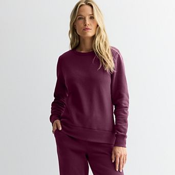 Petite Tek Gear® Ultrasoft Fleece Crewneck Pullover