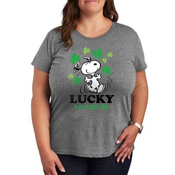 Plus Peanuts Snoopy Lucky As Can Be Graphic Tee