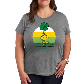 Plus Peanuts Woodstock Shamrock Graphic Tee