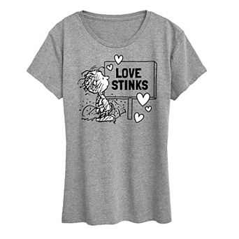 Women's Peanuts Pig Pen Love Stinks Graphic Tee
