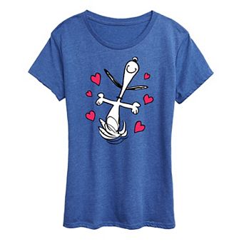 Women's Peanuts Snoopy Dancing Hearts Graphic Tee