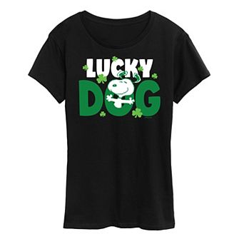 Women's Peanuts Snoopy Lucky Dog Graphic Tee