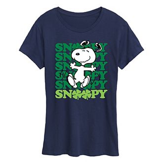 Women's Peanuts Snoopy Clover Dance Graphic Tee