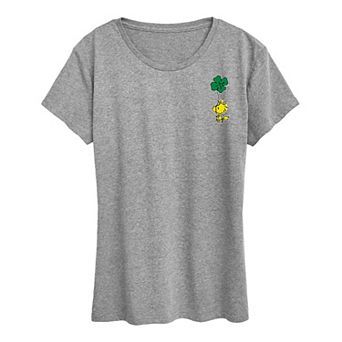 Women's Peanuts Woodstock Clover Graphic Tee