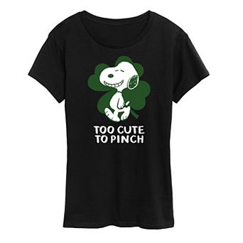 Women's Peanuts Snoopy Too Cute To Pinch Graphic Tee