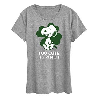 Women's Peanuts Snoopy Too Cute To Pinch Graphic Tee