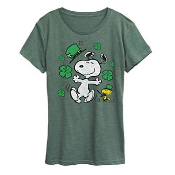 Women's Peanuts Snoopy St. Patrick's Day Graphic Tee