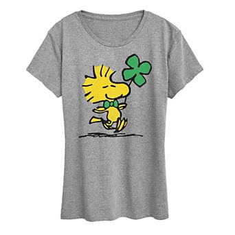 Women's Peanuts Woodstock Clover Graphic Tee