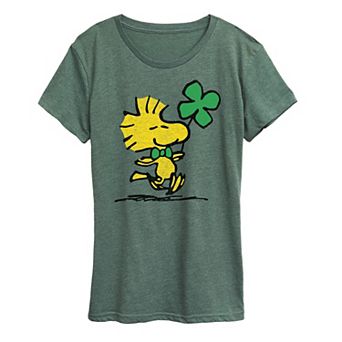 Women's Peanuts Woodstock Clover Graphic Tee