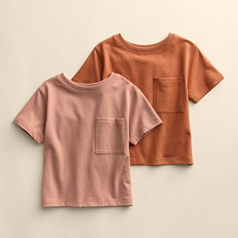 Girls 4-12 Little Co. by Lauren Conrad 2 pk Organic Relaxed Short Sleeve Pocket Tee