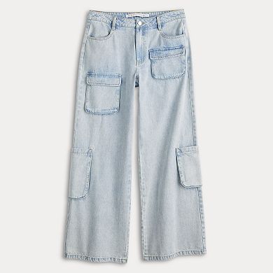 Juniors' Tinseltown Low Rise Cargo Jeans