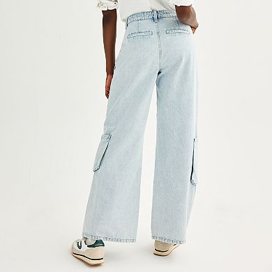 Juniors' Tinseltown Low Rise Cargo Jeans
