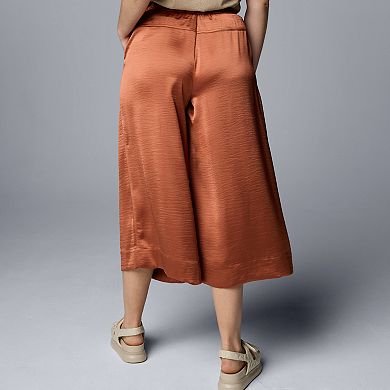 Women's Simply Vera Vera Wang Silky Pleated Culotte Pants