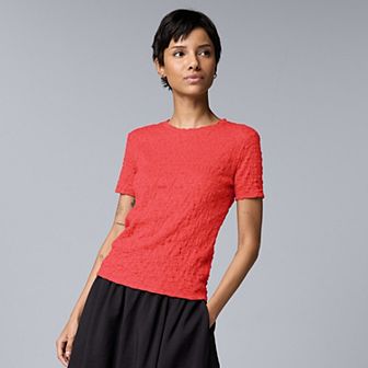 Petite Simply Vera Vera Wang® Texture Tee