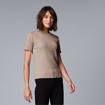 Petite Simply Vera Vera Wang® Texture Tee