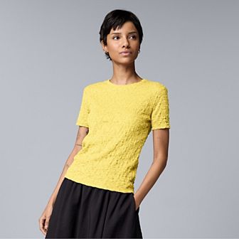 Petite Simply Vera Vera Wang® Texture Tee