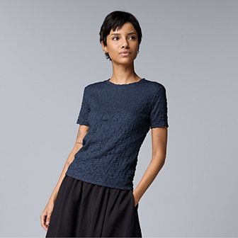 Petite Simply Vera Vera Wang® Texture Tee