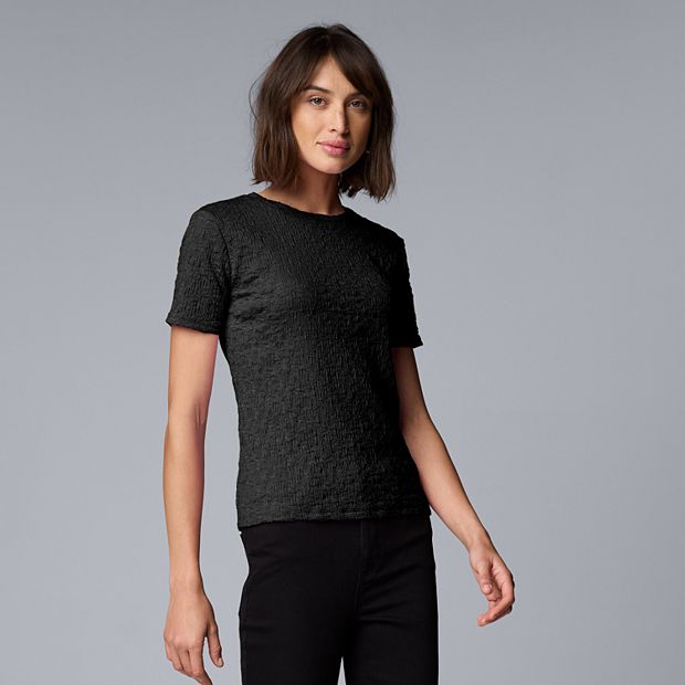 Vera Wang - Simply Vera VERAWANG トップス Women's Simply Vera Vera Wang Textured Tee