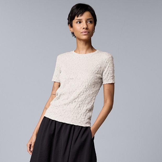 Simply Vera VERAWANG トップス Women's Simply Vera Vera Wang Textured Tee