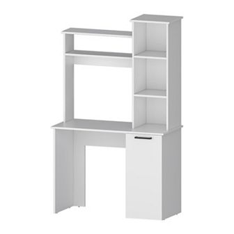 Rumford Computer Desk With Hutch And 3 tier Storage Shelves