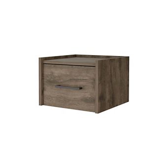 Elfrida Wall-mounted Nightstand, Sleek Single-drawer Design With Spacious Top Shelf