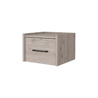 Elfrida Wall-mounted Nightstand, Sleek Single-drawer Design With Spacious Top Shelf