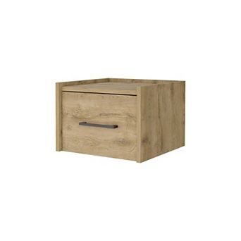 Elfrida Wall-mounted Nightstand, Sleek Single-drawer Design With Spacious Top Shelf