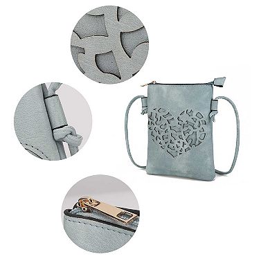 MKF Collection Heartly Women's Crossbody Bag by Mia K