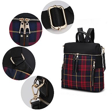 Mkf Collection Nishi Plaid Backpack By Mia K