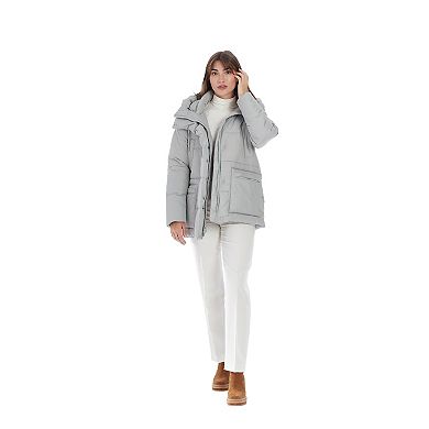 Women's Nine West Pillow Collar Quilted Puffer Jacket