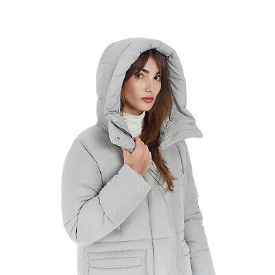 Women's Nine West Pillow Collar Quilted Puffer Jacket