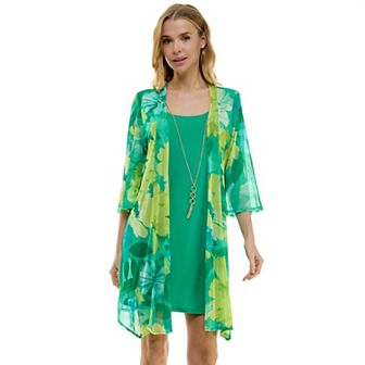 Women's Luxology 2 pc Mesh Jacket & Dress Set