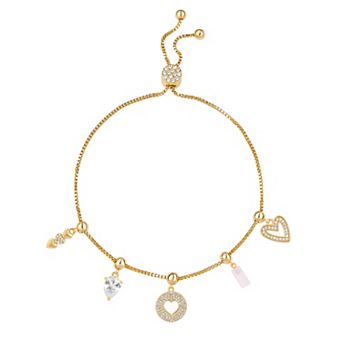 Brilliance 18k Gold Plated Charm Bracelet