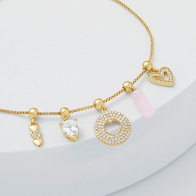 Brilliance 18k Gold Plated Charm Bracelet