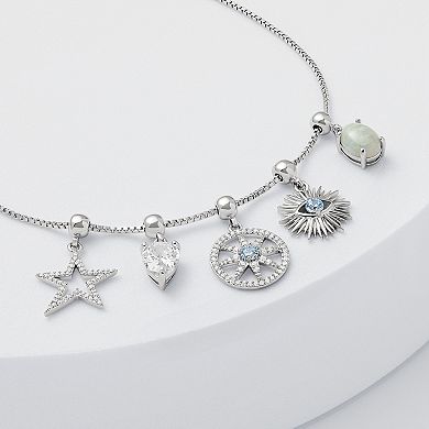 Brilliance Silver Plated Charm Bracelet