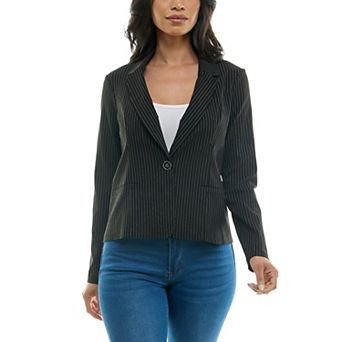 Women's Nina Leonard Cropped Stripe Blazer