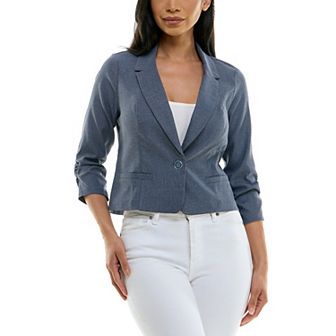 Women's Nina Leonard Cropped Stripe Blazer