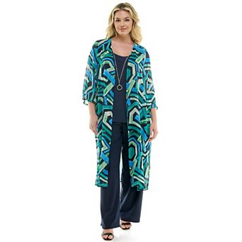 Plus Size Luxology 3 pc Cardigan, Tank Top & Pant Set