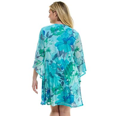 Plus Size Luxology Ruffle Cardigan Dress